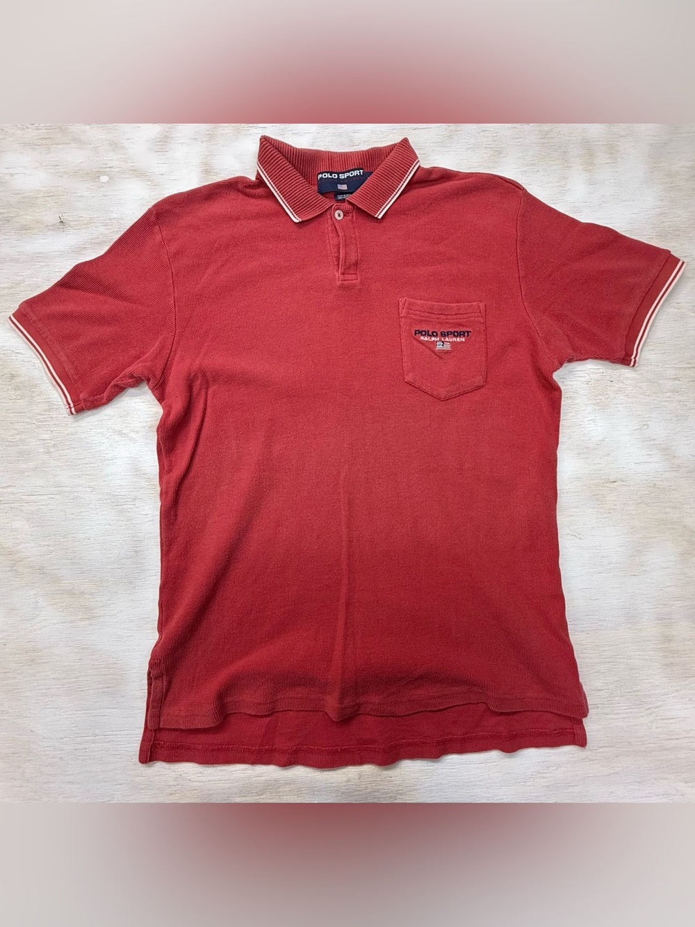 Vintage Polo Sport by Ralph Lauren Men’s Medium Red Polo Shirt